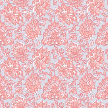 Damask çiçeksiz desen. Vektör illüstrasyonu