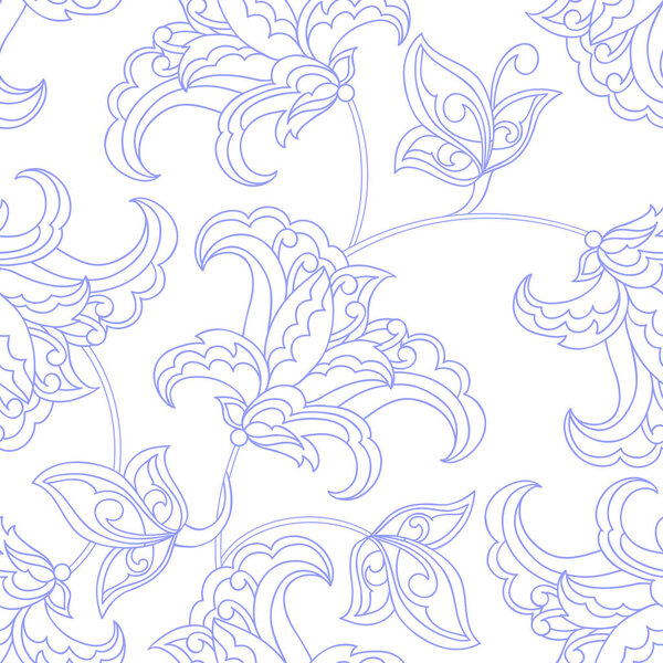 vintage pattern with beautiful flowers. floral vector background