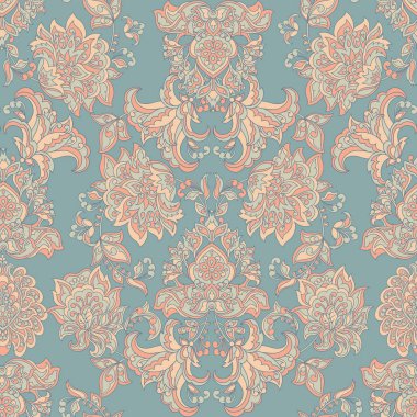 Barok tarzı çiçekli zarafet seamless modeli