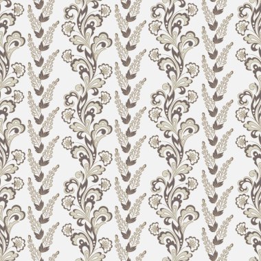 Beyaz arka plan üzerinde folklorik Batik vektör süsleme