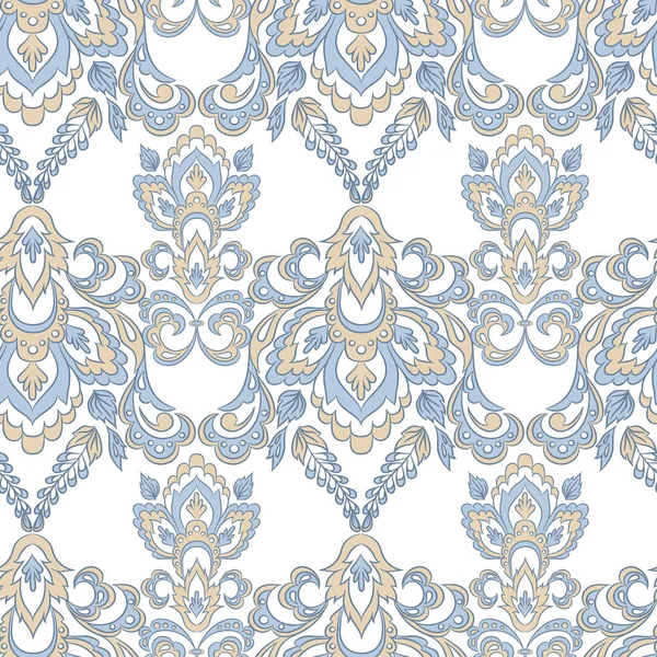 Patrón Vintage Floral Sobre Fondo Blanco — Vector de stock