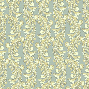 Kusursuz klasik barok deseni. Vektör arkaplanı