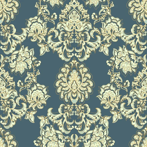 Nahtloser Vintage Vektor Hintergrund Vector Florale Tapete Barocken Stil Muster — Stockvektor