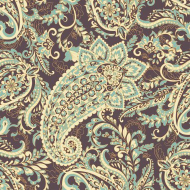 Şal desenli, desensiz bir süs. Vektör illüstrasyonu