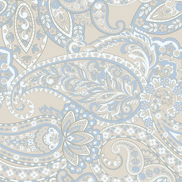 Patrón Sin Costuras Con Ornamento Paisley Ilustración Vectorial — Vector de stock