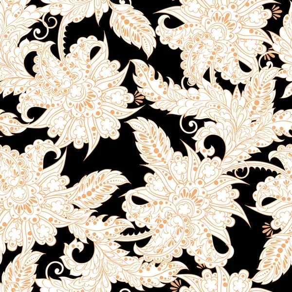 Vintage Floral Patrón Vectorial Sin Costuras — Vector de stock