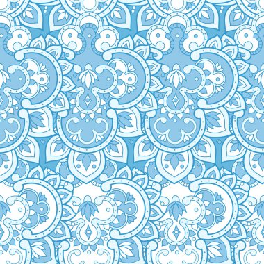 Kusursuz Hint deseni. Renkli Etnik süs. Vektör vintage arkaplanı