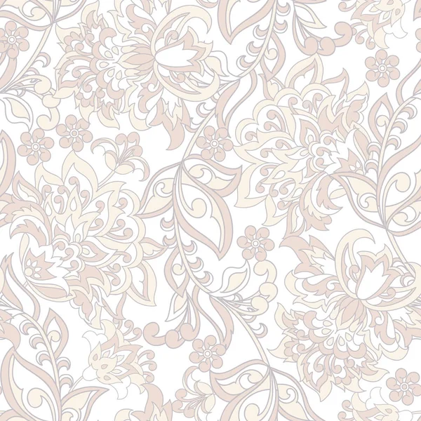 Floral Seamless Vector Pattern Baroque Style Wallpaper — Stock Vector