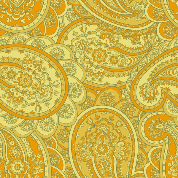 Paisley Sömlöst Mönster Vintage Blommig Bakgrund — Stock vektor