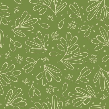 Zeytinler elle çizilmiş desen. yiyecek vektörü arkaplanı