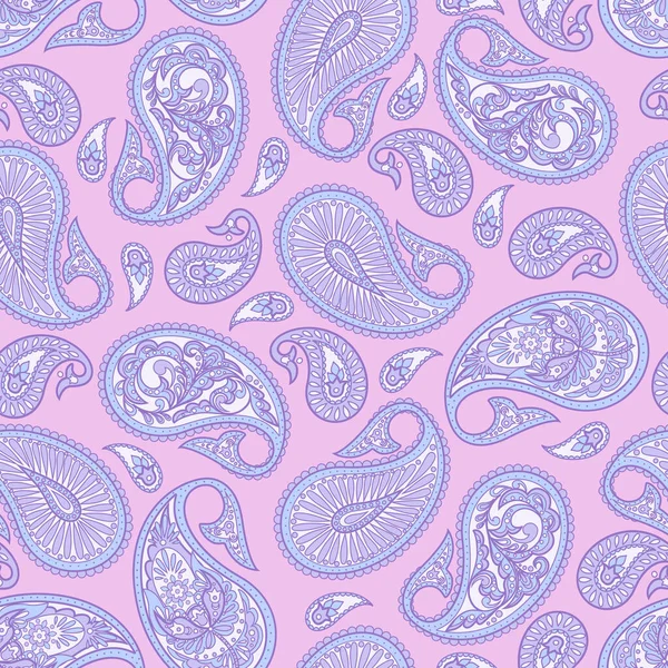 Damast Naadloze Vector Paisley Patroon — Stockvector