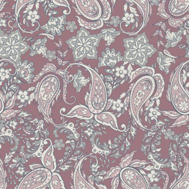 Paisley Çiçek Doğulu Etnik Düzen. Kusursuz Arap süsü. Hint kumaşlarının süsleme motifleri.