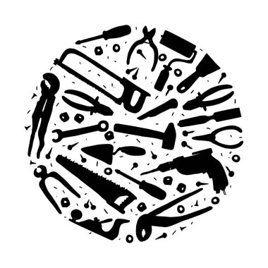 Tasarımınız için Araç Onarım ve İnşaat illüstrasyonuName