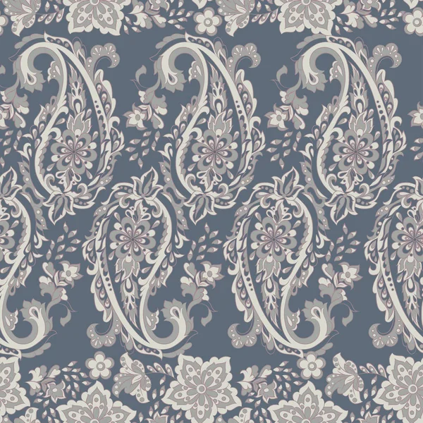 Damask Vintage Pailsey Χωρίς Ραφή Patten Vector Floral Φόντο — Διανυσματικό Αρχείο