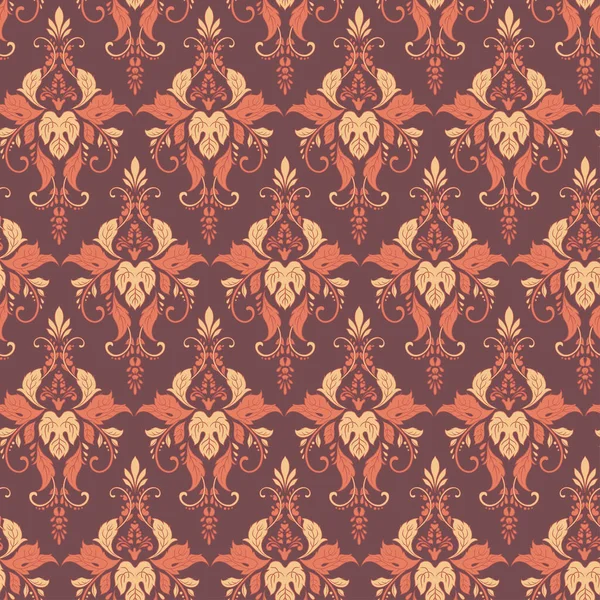 Fundo Vintage Sem Costura Vector Fundo Floral — Vetor de Stock