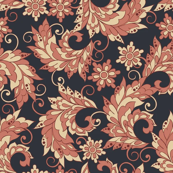 Vintage Floral Patrón Vectorial Sin Costuras — Archivo Imágenes Vectoriales