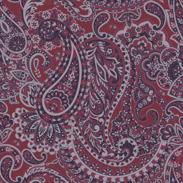 Paisley Padrão Vetorial Sem Costura Ornamental —  Vetores de Stock