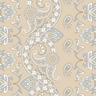 Hint tarzında çiçekli desensiz desenler. Çiçek vektör arkaplanı