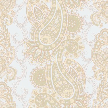 Damask tarzı şal desenli çiçeksiz desen