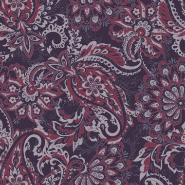 Paisley dikişsiz desen. Klasik çiçek arkaplanı