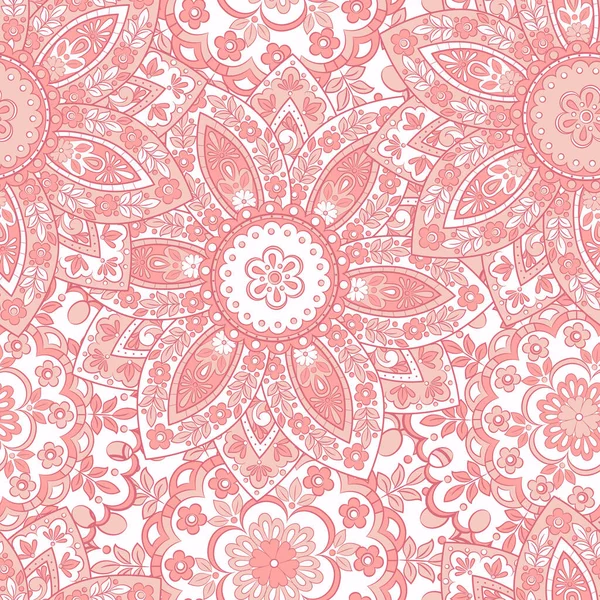 Motif Floral Sans Couture Coloré Origine Mandala Ethnique Vectorielle — Image vectorielle