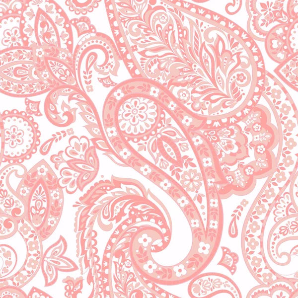 Płynny Wzór Paisley Tło Wektora Damask — Wektor stockowy