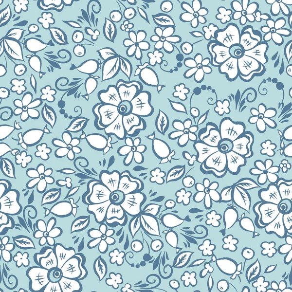 Floral Seamless Pattern Vector Background — Stock Vector