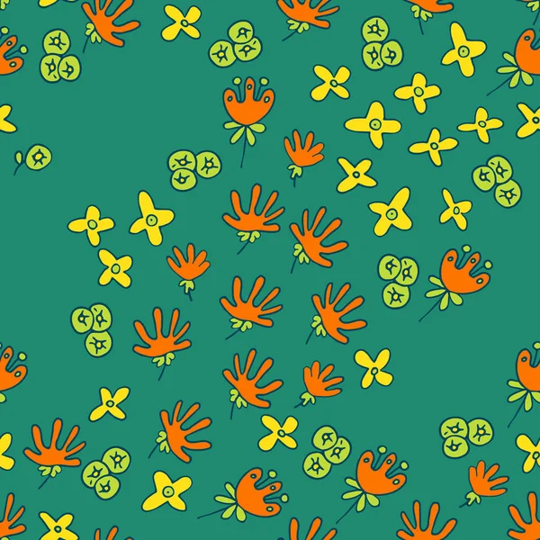 Motif Sans Fin Avec Des Fleurs Fond Vectoriel Floral — Image vectorielle