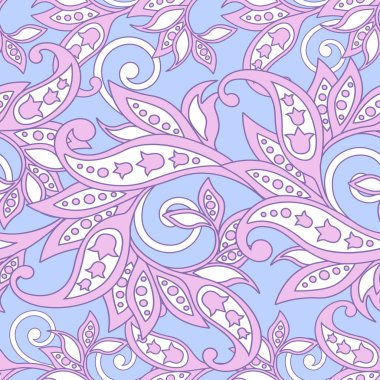 Barok tarzı çiçek deseni. Kusursuz vektör arkaplanı.