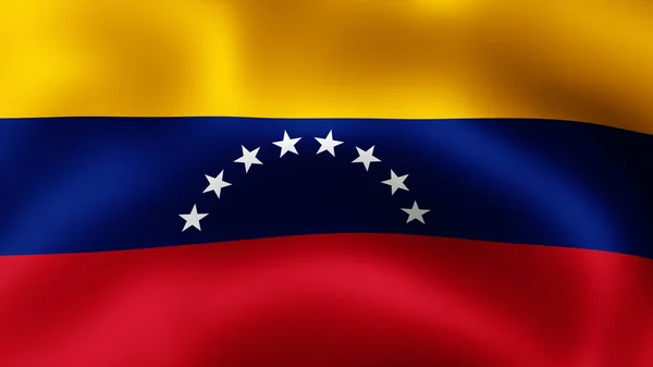 Rendering Venezuelas Flagga Fladdrande Vinden Det Olikt Arrangerar Gradvis Rörelsen — Stockfoto