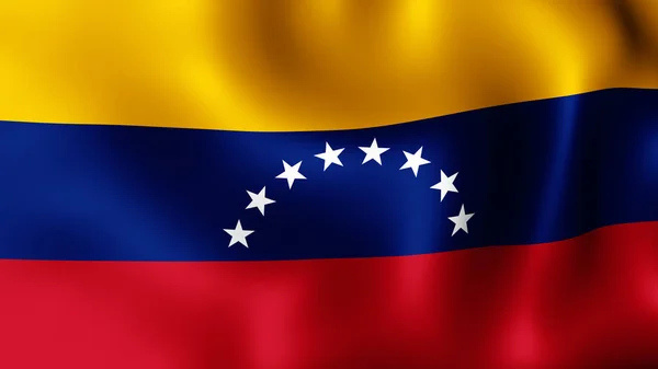 Рендерінг Прапор Венесуели Вимовляючи Вітрі Різні Фази Руху Крупним Планом — стокове фото