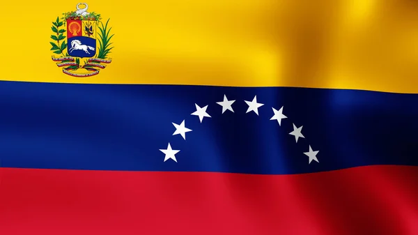 Rendering Staat Vlag Van Venezuela Fladderende Wind Het Verschillende Fasen — Stockfoto