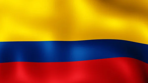 Rendering Ecuadors Flagga Fladdrande Vinden Det Olikt Arrangerar Gradvis Rörelsen — Stockfoto