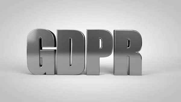 Gdpr genel veri düzenleme 3d metin 3d render