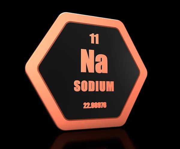 Simbol Tabel Periodik Unsur Kimia Natrium — Stok Foto
