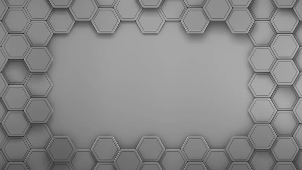 Carbono Material Metálico Hexágonos Modelo Fundo Render — Fotografia de Stock