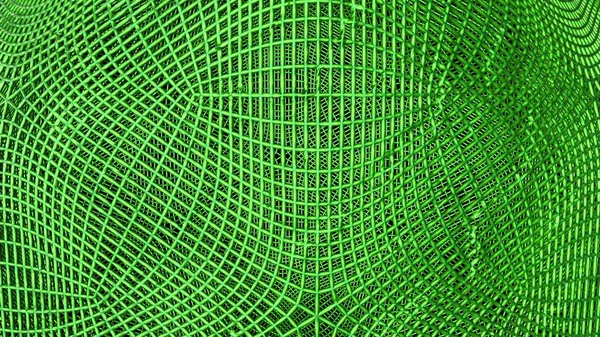 Green Abstract Wireframe Futuristic Background Render — Stock Photo, Image