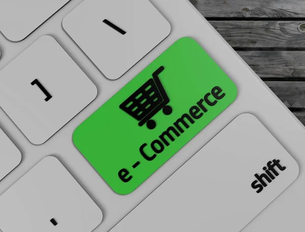 Green E-Commerce Green E-Commerce Button on Computer KeyboardButton on Computer Keyboard