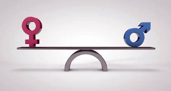 Erkek ikon dengesi simgesi, özsermaye konsepti 3D resimleme