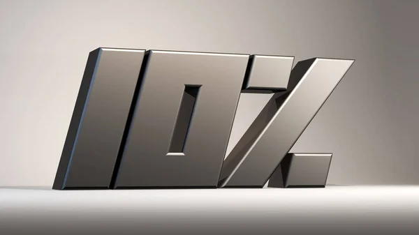 % 10 modern metal izolasyon arkaplanı, 3 boyutlu resimleme