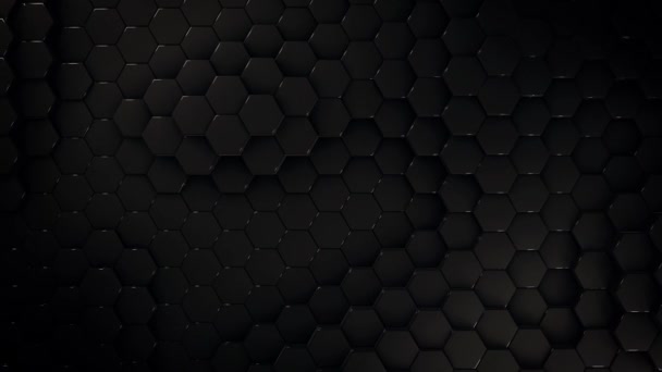 Kol Och Krom Hexagon Modern Bakgrund Render Illustration — Stockvideo