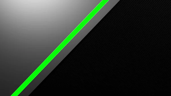 Geometric Futuristic Carbon Metal Background Glowing Green Lights Designed Gaming — стоковое фото