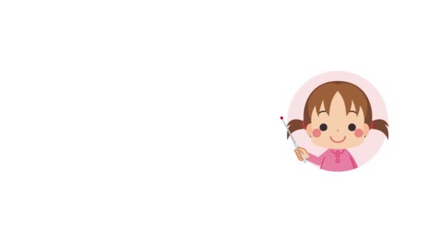 Анимированное Видео Детей Которое Объясняет Правильно Надеть Маску Meaning Japanese — стоковое видео