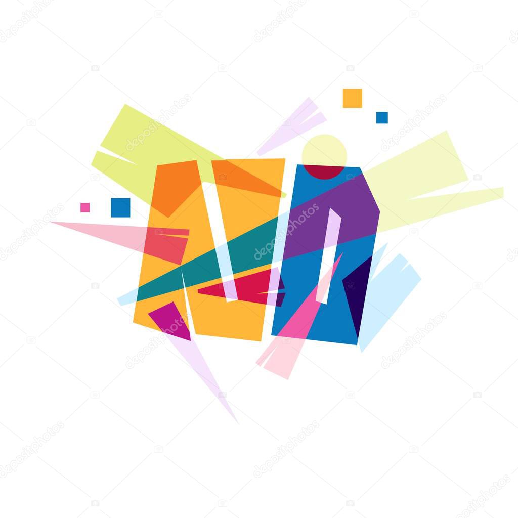 Vector illustration of colorful 