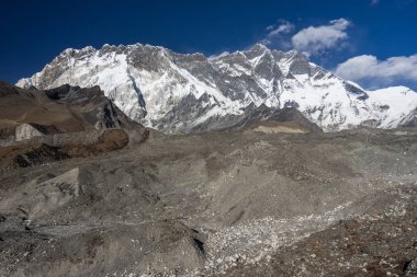 Nuptse dağın en yüksek Everest bölgesi, Nepal, Asya
