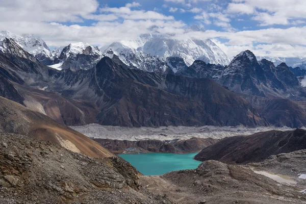 からヒマラヤ マウンテン ビューを渡すと エベレスト地域 ネパール アジア — ストック写真