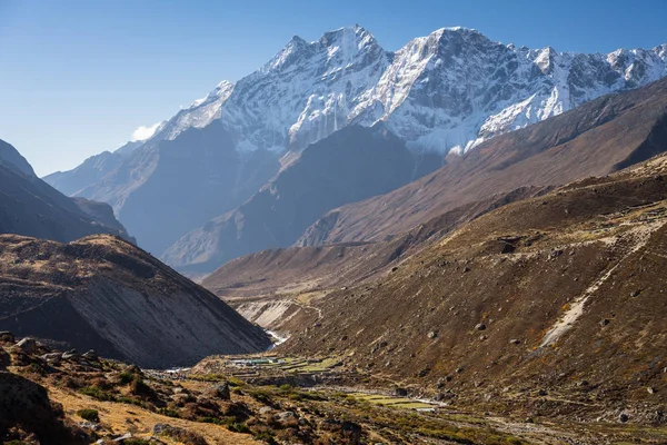 Vista Montaña Del Himalaya Después Cruzar Renjo Pass Región Del — Foto de Stock