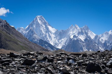Gasherbrum dağ massif Karakurum aralığında, K2 trek, Pakistan, Asya