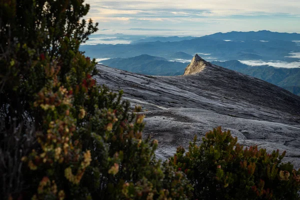 Cima Sud Del Massiccio Montuoso Kinabalu Una Mattina Isola Boneo — Foto Stock