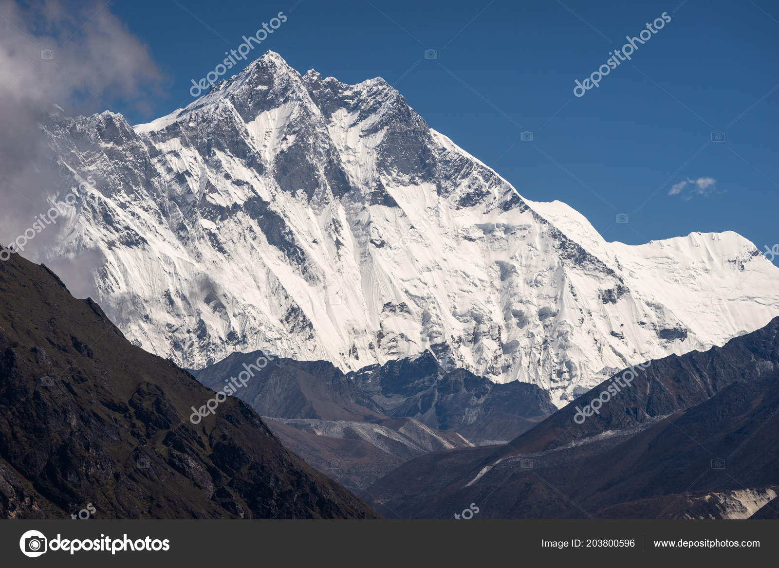 Sommet Montagne Lhotse Quatrième Haute Montagne Monde